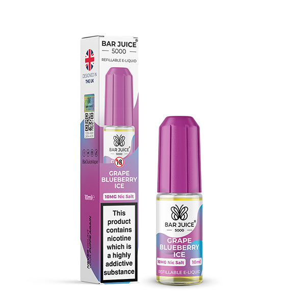 GRAPE BLUEBERRY ICE 10ML BY BAR JUICE 5000
