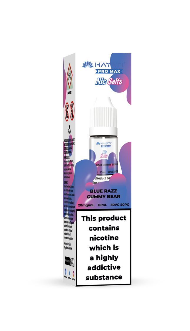 BLUE RAZZ GUMMY BEAR 10ML PRO MAX BY HAYATI