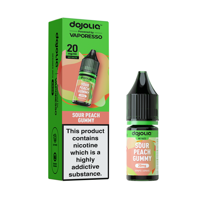 SOUR PEACH GUMMY 10ML DOJOLIQ BY VAPORESSO
